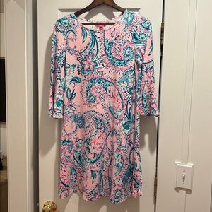 Lilly Pulitzer Womens Medium/8-10 paisley Jersey Swing Dress